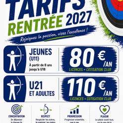 Tarifs Rentrée 2027
